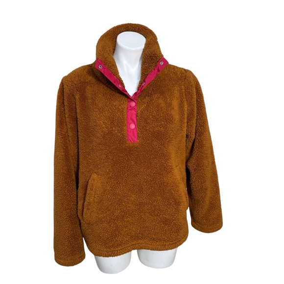 J.Crew Sherpa pullover with pockets size medium - Picture 2 of 4